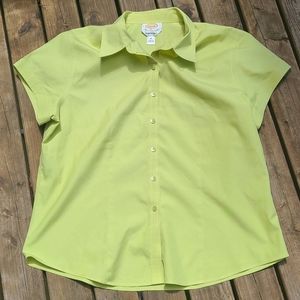 Talbot's Green Short Sleeved Blouse sz 16